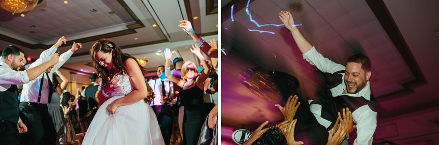 The bride and groom throws a great party at their reception at the Burlington Convention Center as captured by Toronto wedding Photojournalist