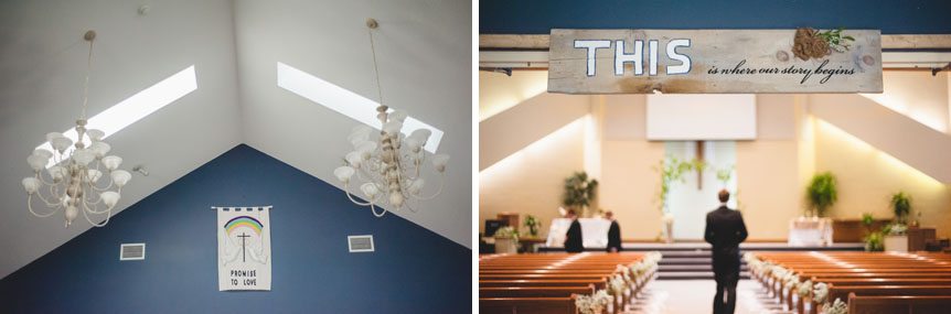 wedding details at the Christian Reform Church in Drayton, Ontario