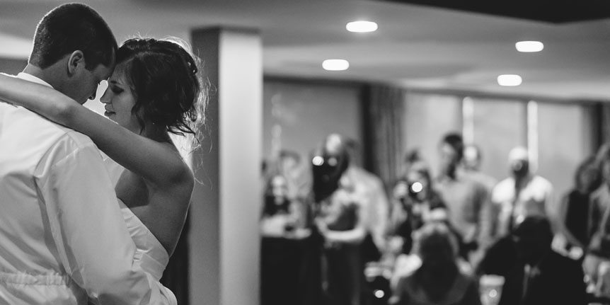 Bride and groom dances to their First Dance song as captured by Listowel wedding photographer.