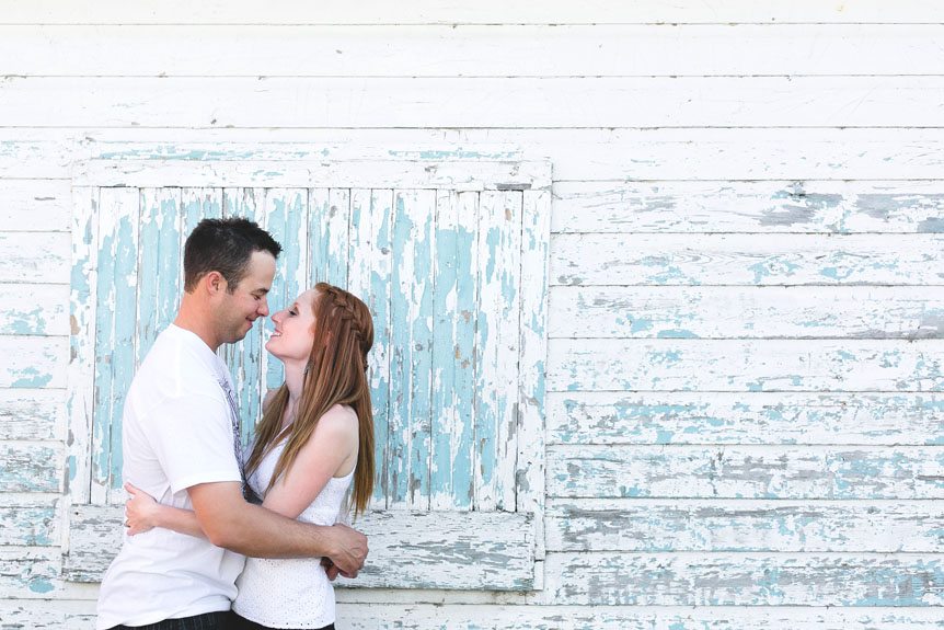 A beautiful young couple during their engagement session in Port Dover, Ontario
