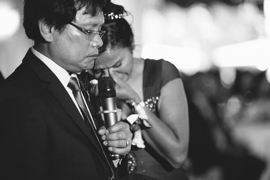 the brides parents speech as photographed by Toronto documentary wedding photographer