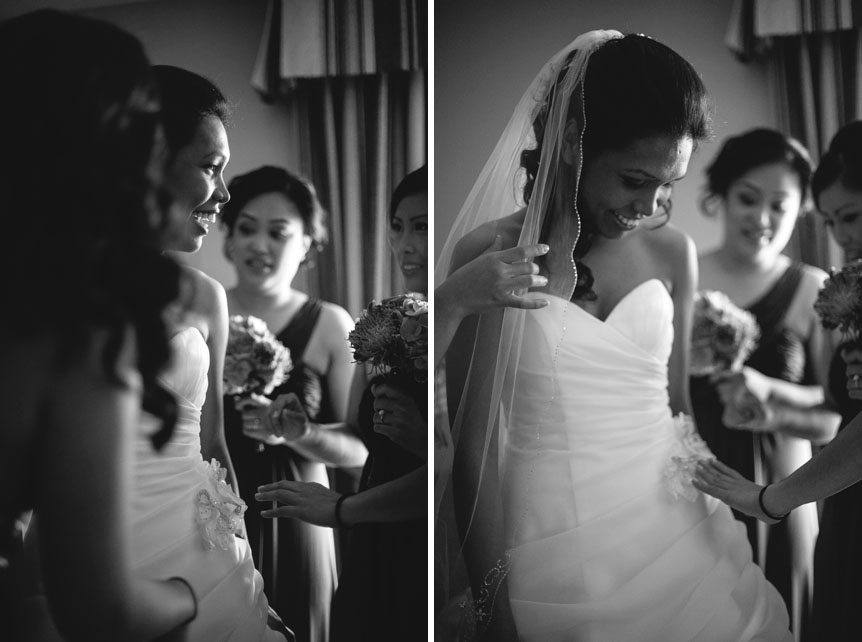 the beautiful bride is relaxed and calm by Toronto documentary wedding photographer