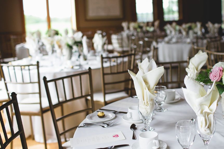 The dining hall at a Waterstone Estate and Farms wedding as photographed by Newmarket Wedding Photographer.