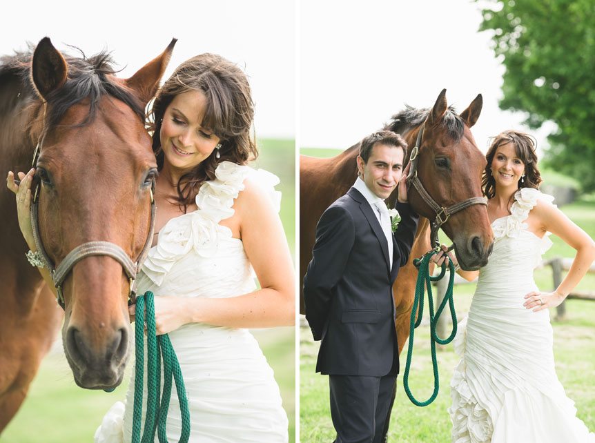 Wedding portraits of the bride and groom at a Waterstone Estate and Farms wedding by Newmarket Wedding Photographer.