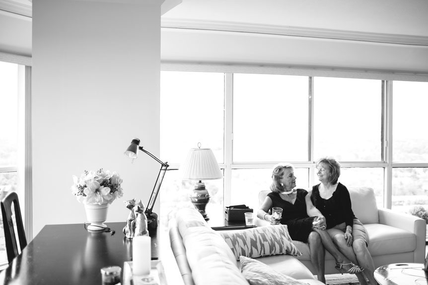 A candid image of the bride's family as they get ready as captured by Newmarket Wedding Photographer.