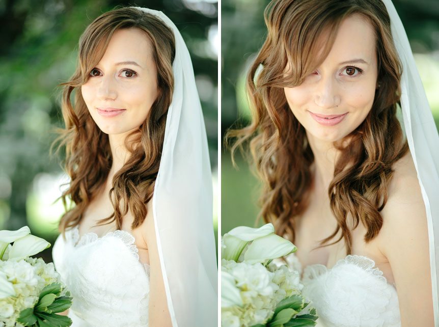 A portrait of a young, beautiful bride on her wedding day by Cambridge Documentary Wedding Photographer.