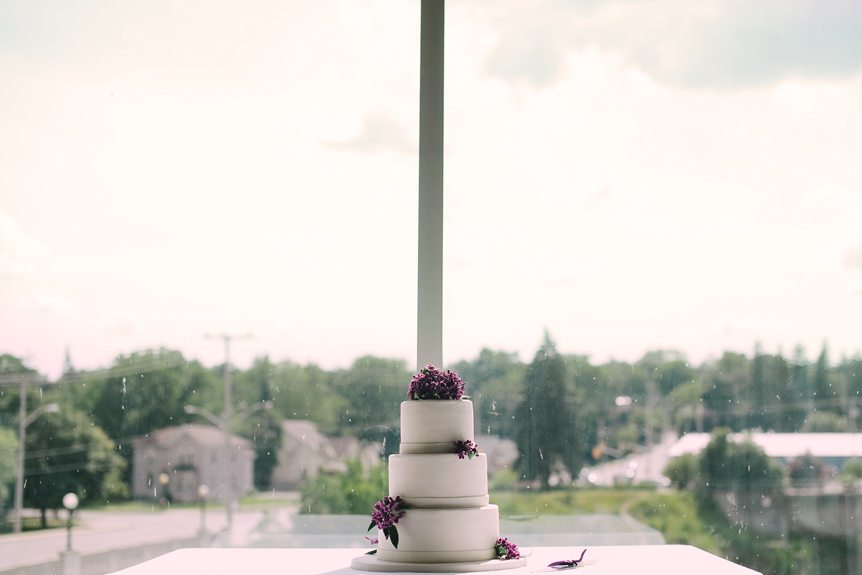 Cake from Wellington Cakes at a Cambridge Mill Wedding by Cambridge Documentary Wedding Photographer.