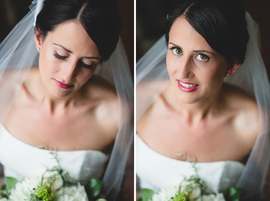 Beautiful portrait of an elegant bride as photographed by Documentary Style Wedding Photography studio in Penryn Mansion.