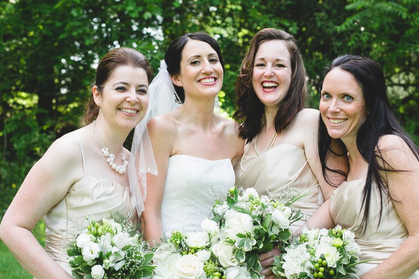 Documentary Style Wedding Photography studio photographs the bride and her bridesmaids.