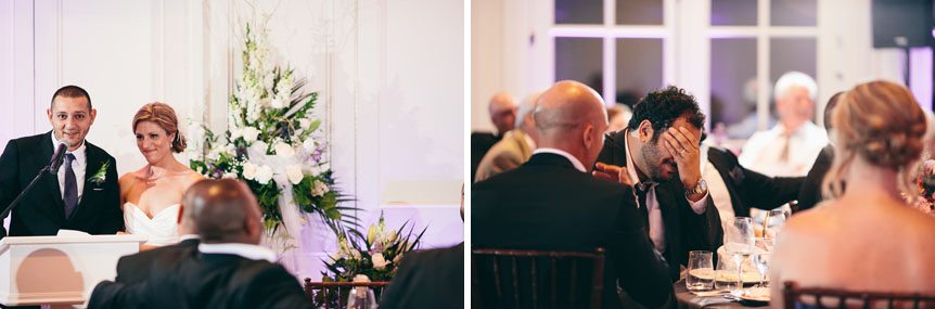 Funny candid moments at a Langdon Hall wedding as photographed by Toronto wedding photographer.