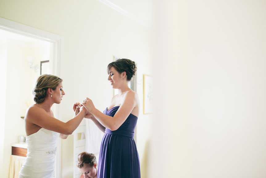 Toronto wedding photographer captures the bride as she gets ready before her Langdon Hall outdoor wedding.