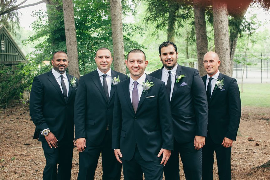 The groom and his groomsmen before their Langdon Hall outdoor wedding ceremony.