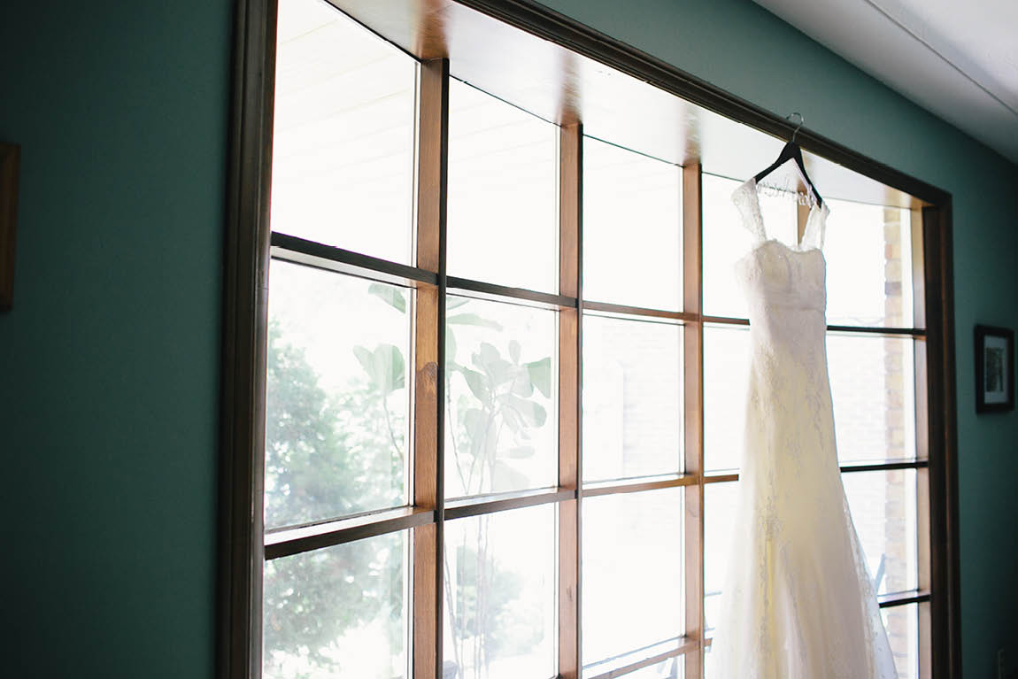 An image of the bride's wedding gown photographed by Kitchener wedding photographer.