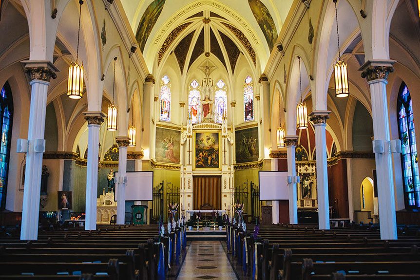 A Roman Catholic church in Ingersoll, Ontario.