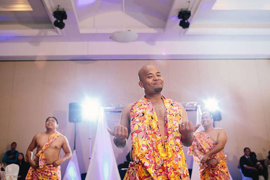 The groom dances for his bride at the Grand Baccus Banquet and Conference Center.