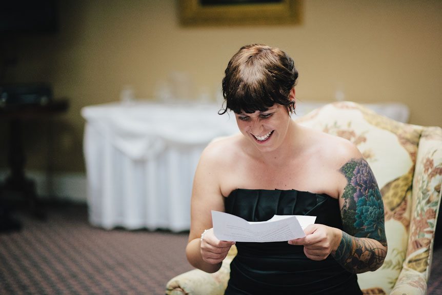 Wedding photojournalist captures moments at a Queen's Landing Hotel wedding.