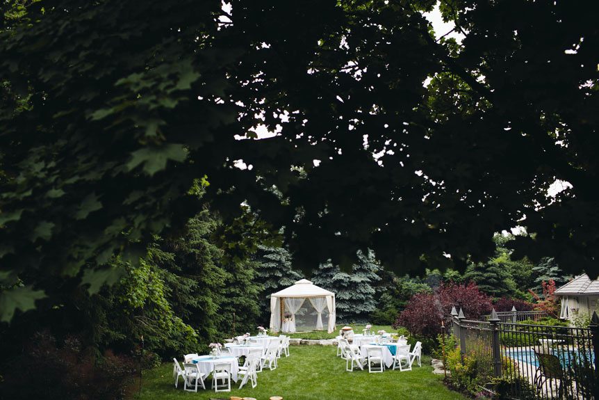 Elegant and intimate Toronto backyard wedding.