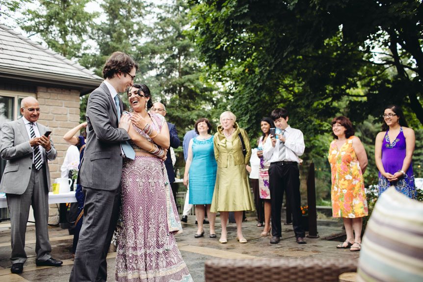 Toronto backyard wedding as a venue for a beautiful Indian bride and her groom.