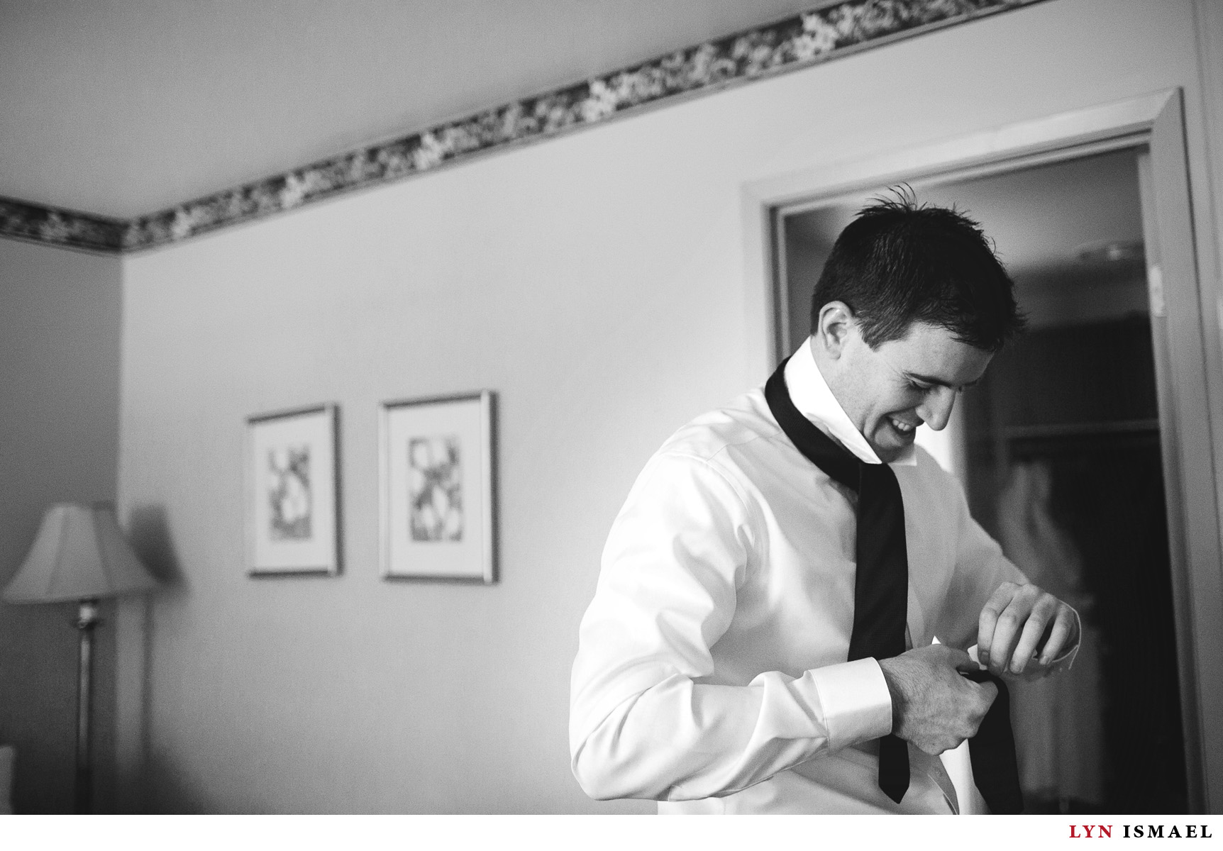 Groom prepares for his wedding day at the Windermere Manor