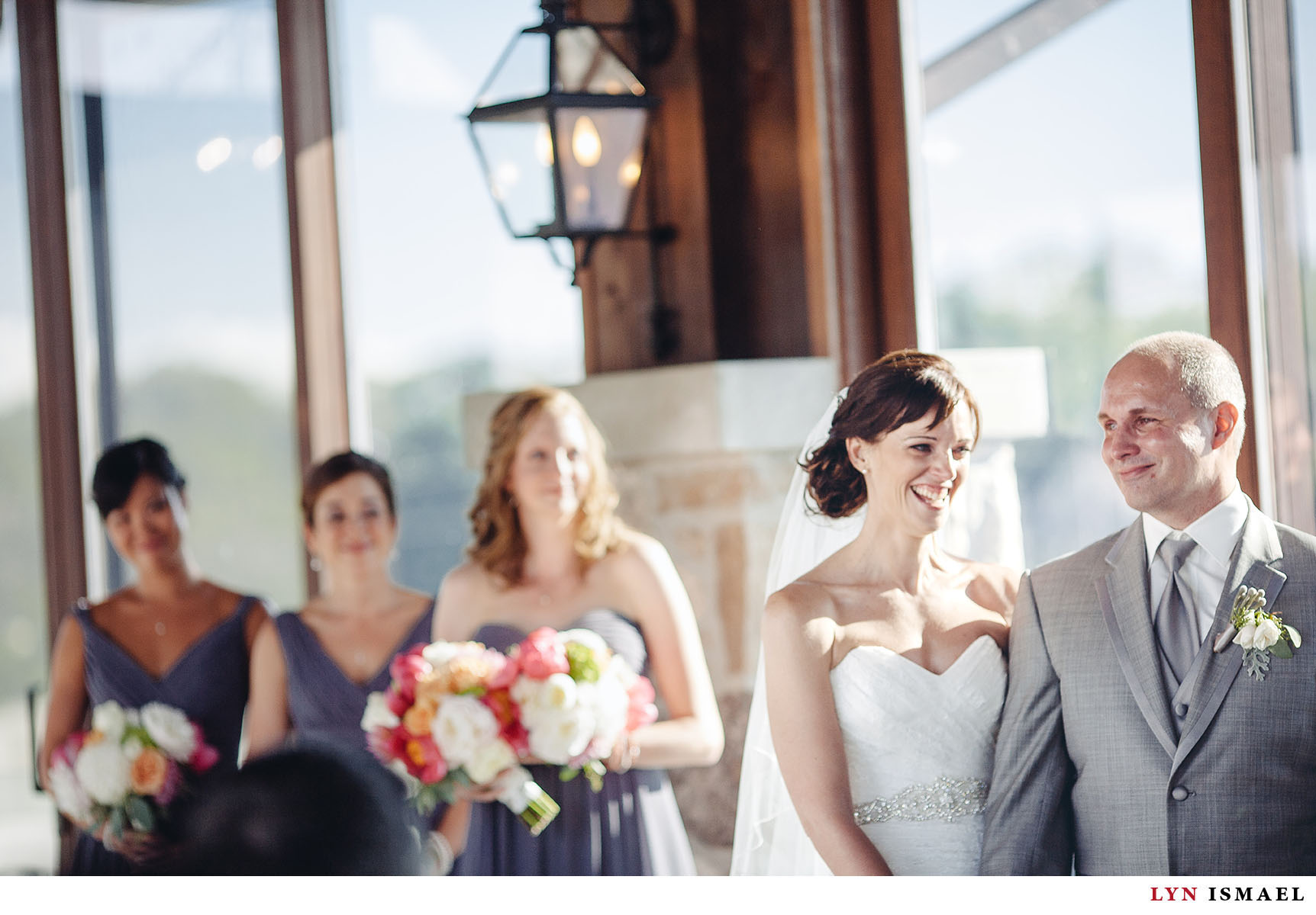 A wedding ceremony at the Cambridge Mill