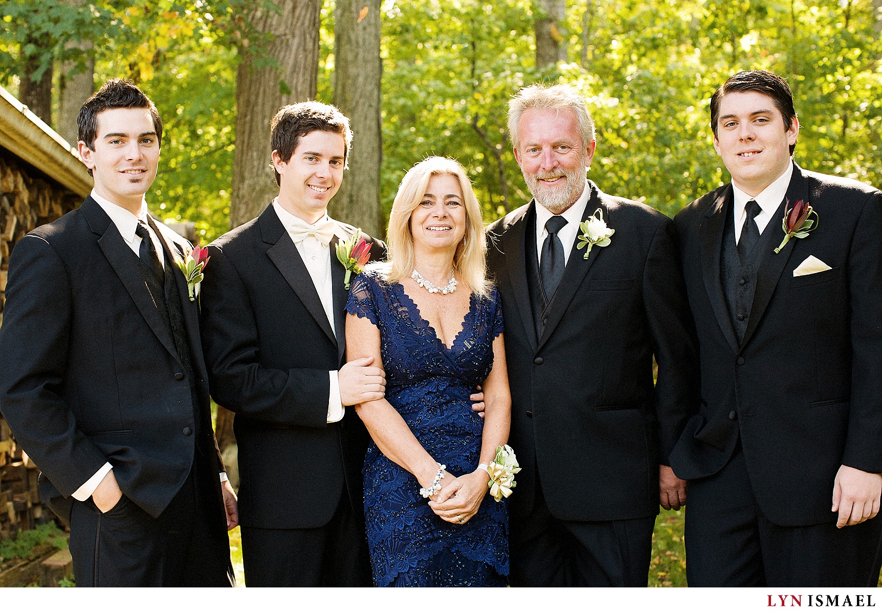 Family portrait of the groom and his family