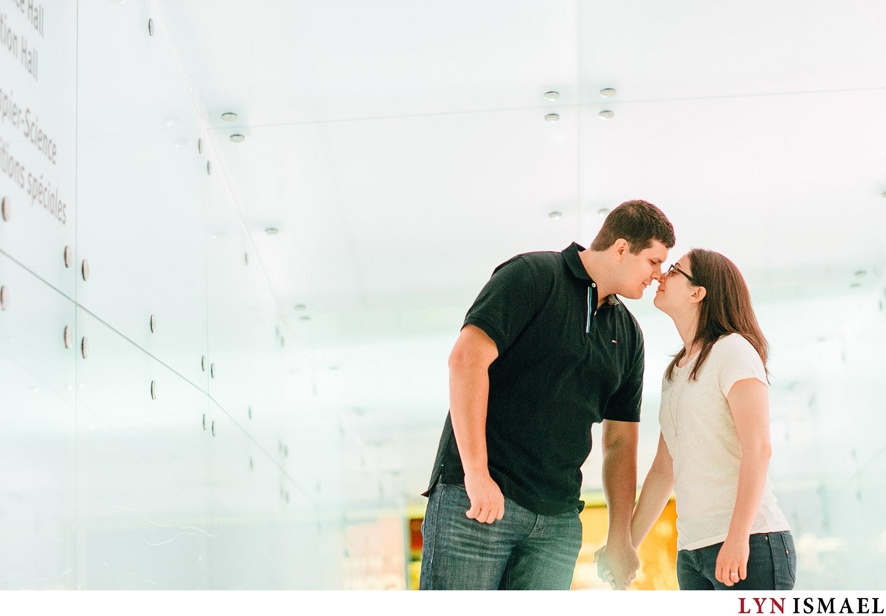 Engagement session at the Ontario Science Centre in Toronto.