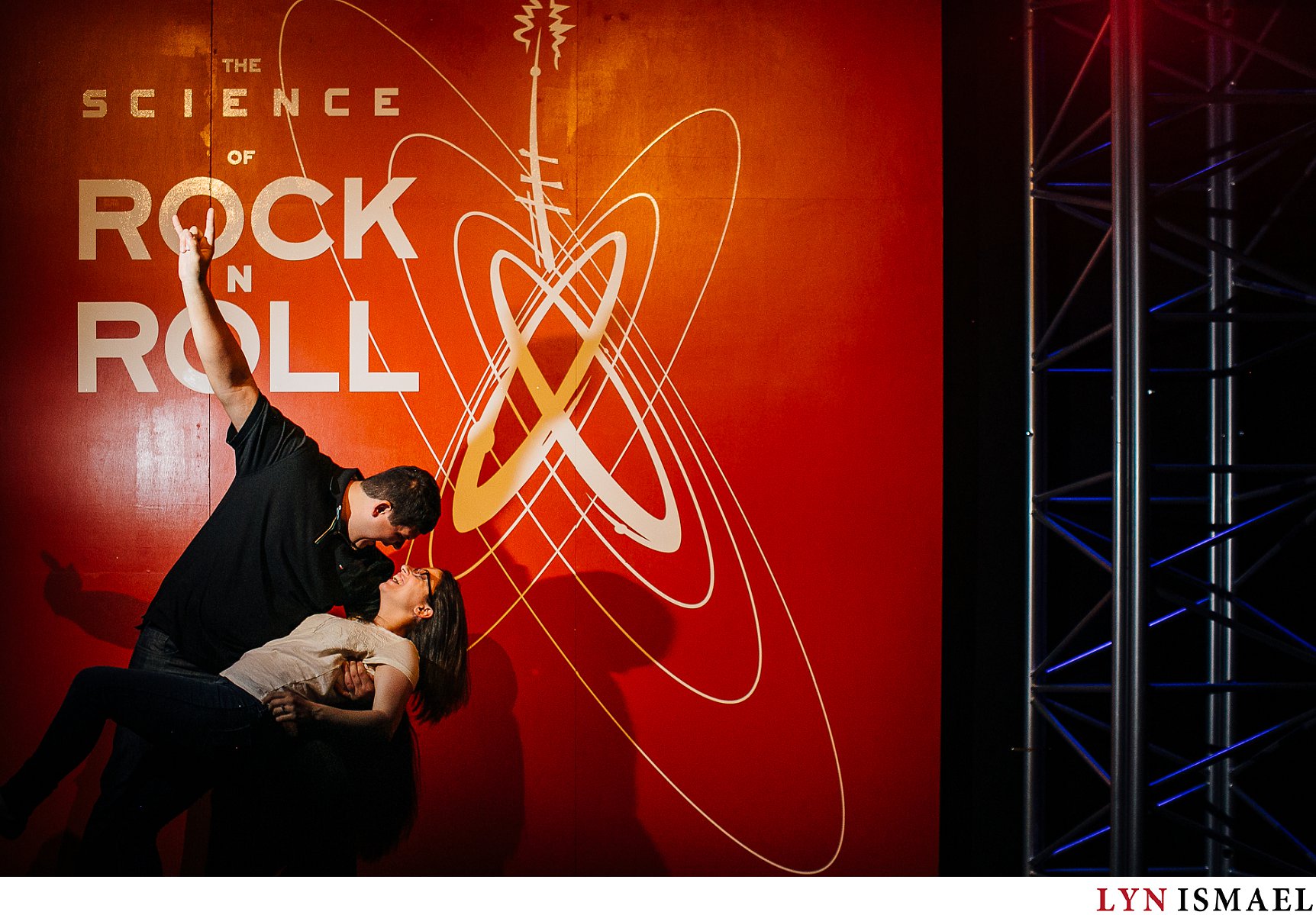 A fun engagement session using the Science of Rock 'n Roll at the Ontario Science Centre