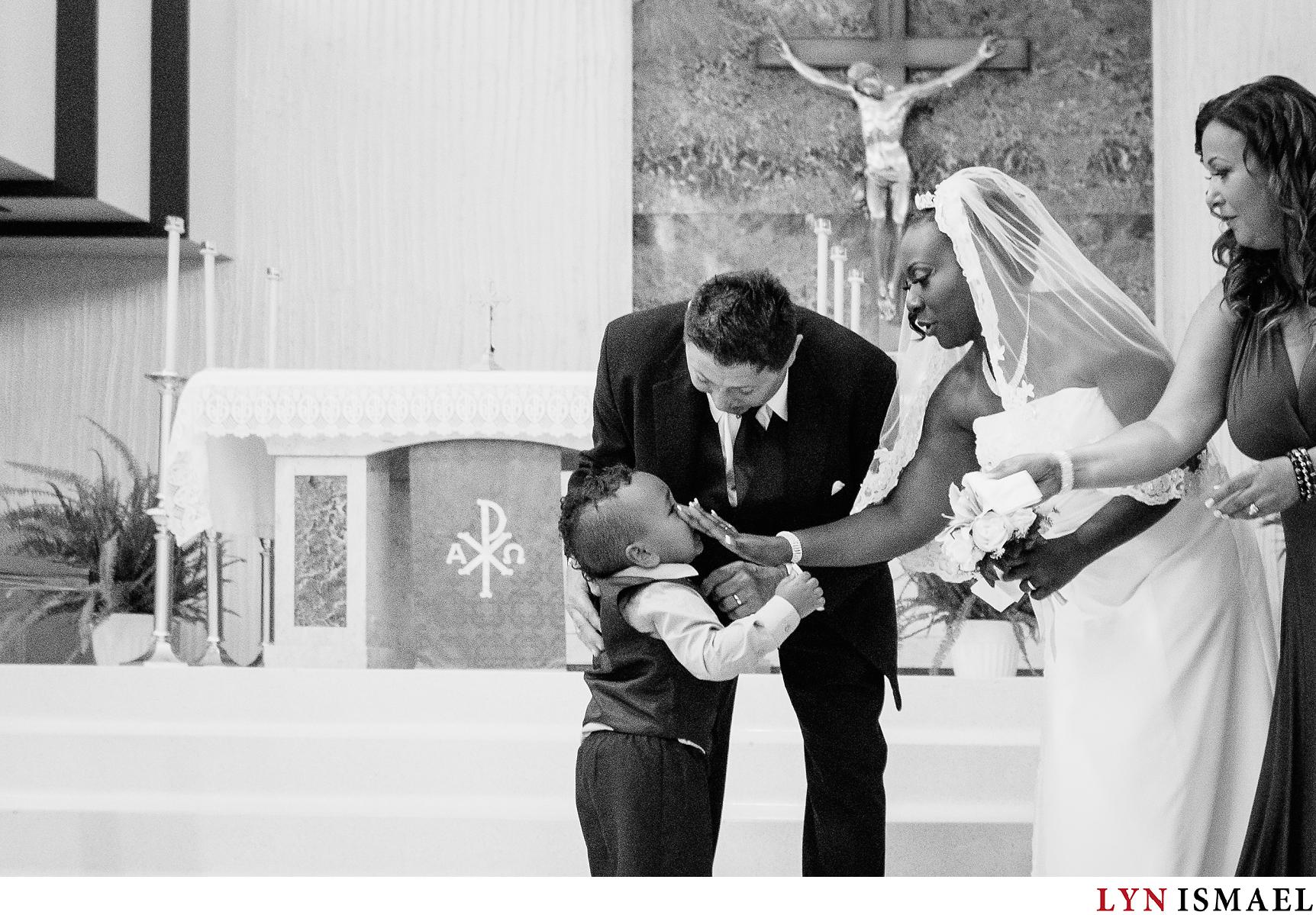 Couple's son approached the altar