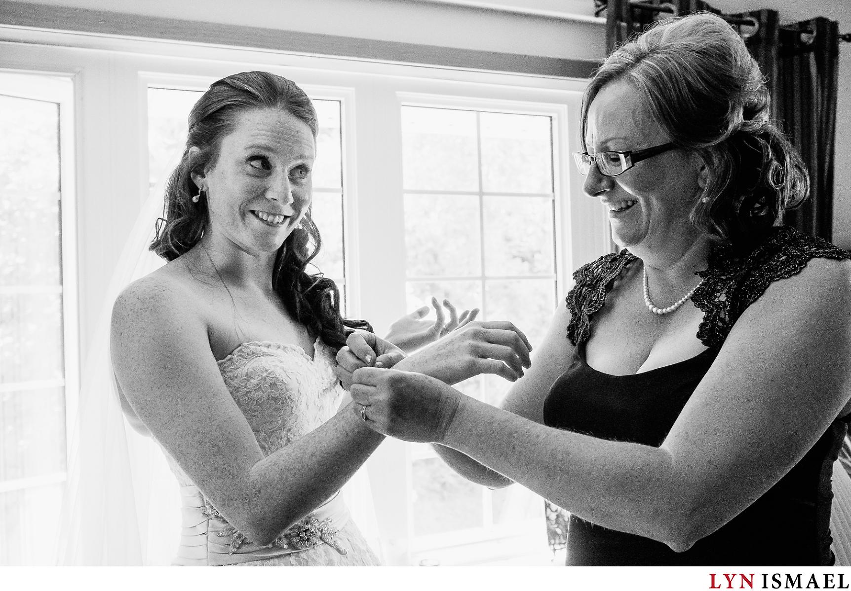 Bride and her mother has a special moment