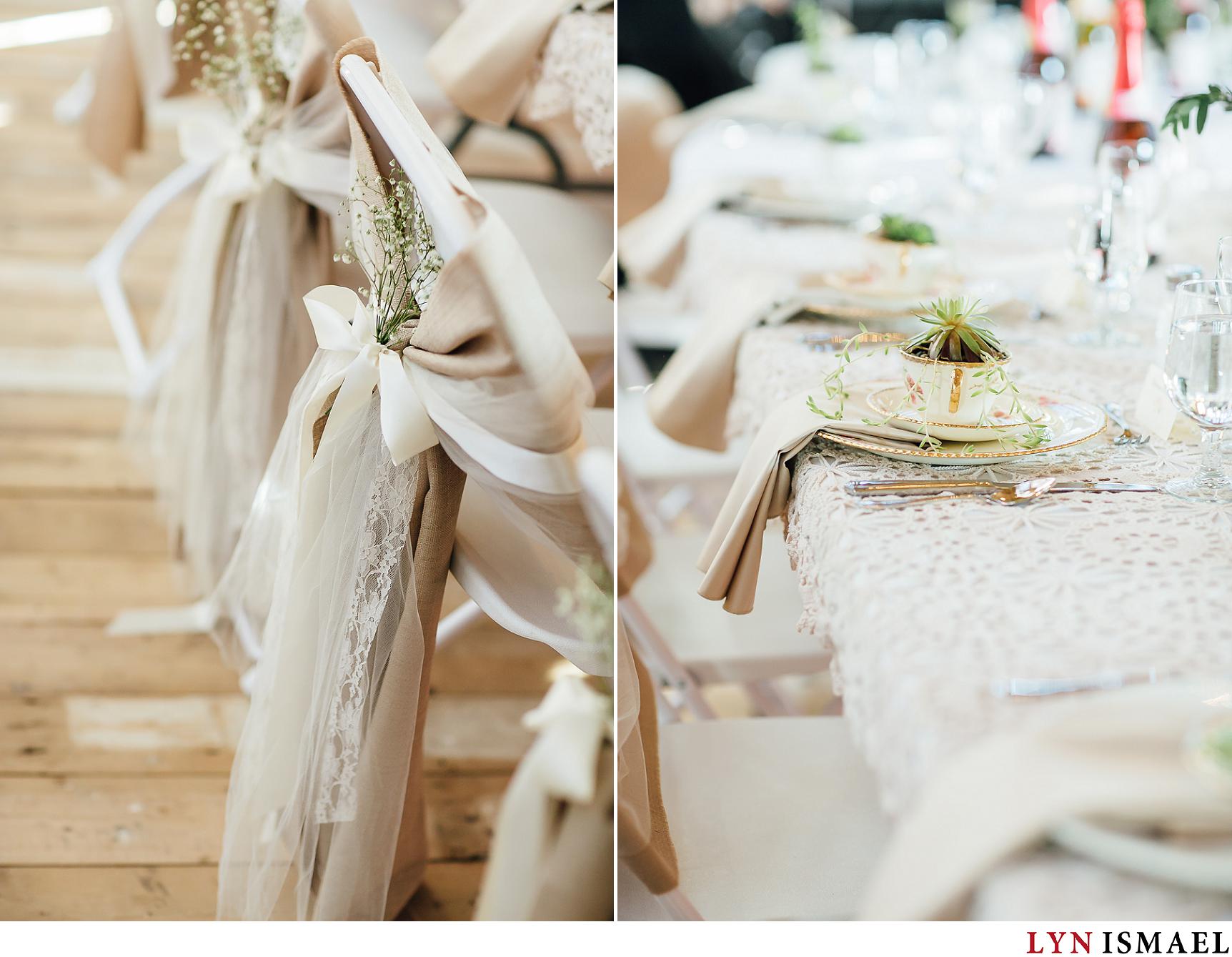 Beautifully decorated head table
