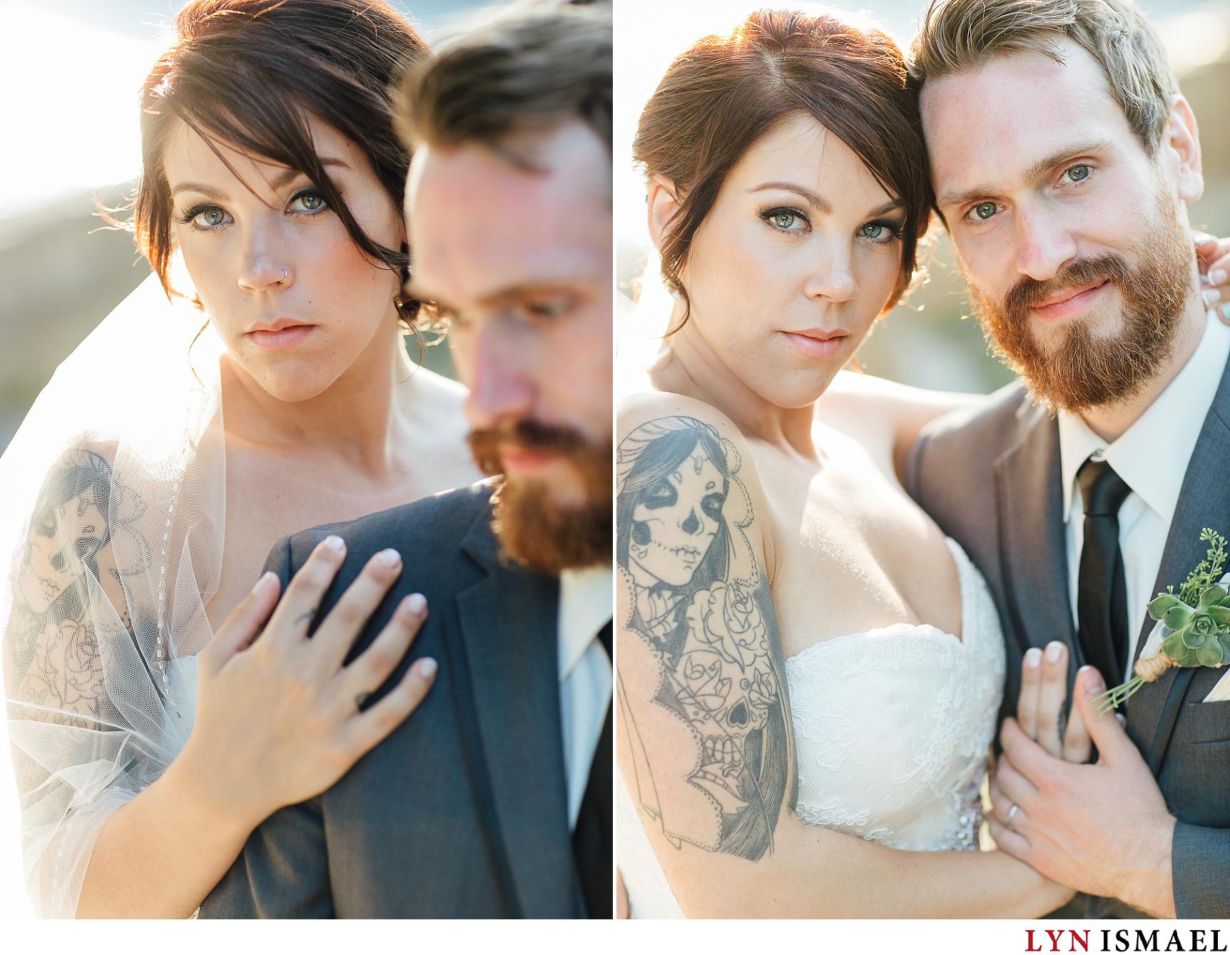 Beautiful portraits of the bride and groom photographed by Waterloo Region wedding photographer.