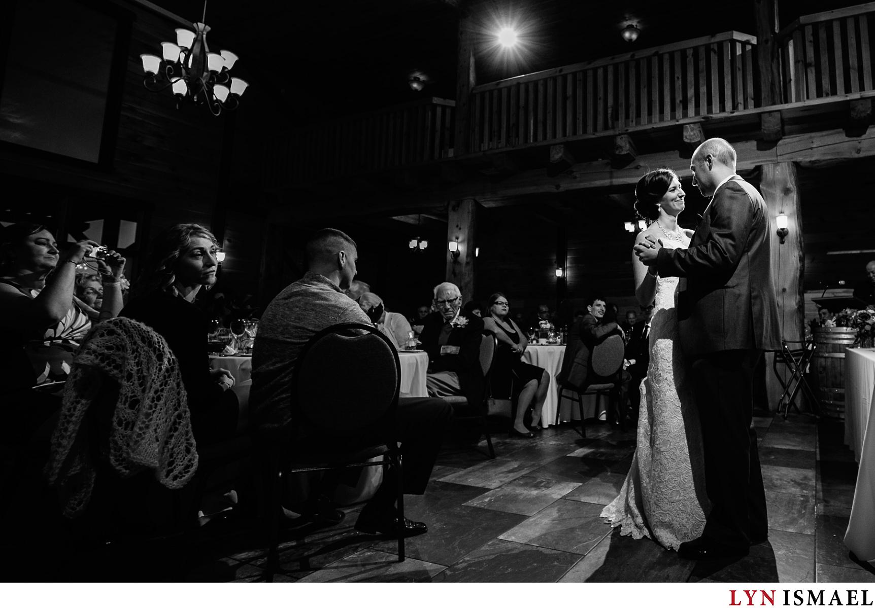 First dance of the bride and groom photographed by Holland Marsh wedding photographer.
