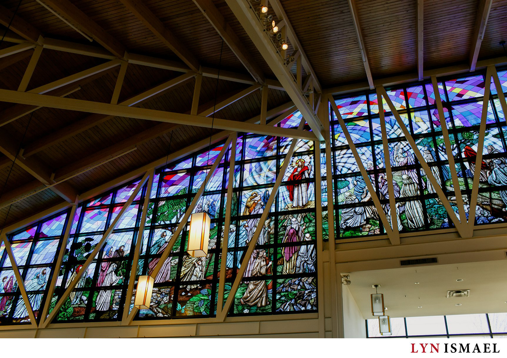 Glass mosaic at St Francis Xavier Catholic Church in Mississauga