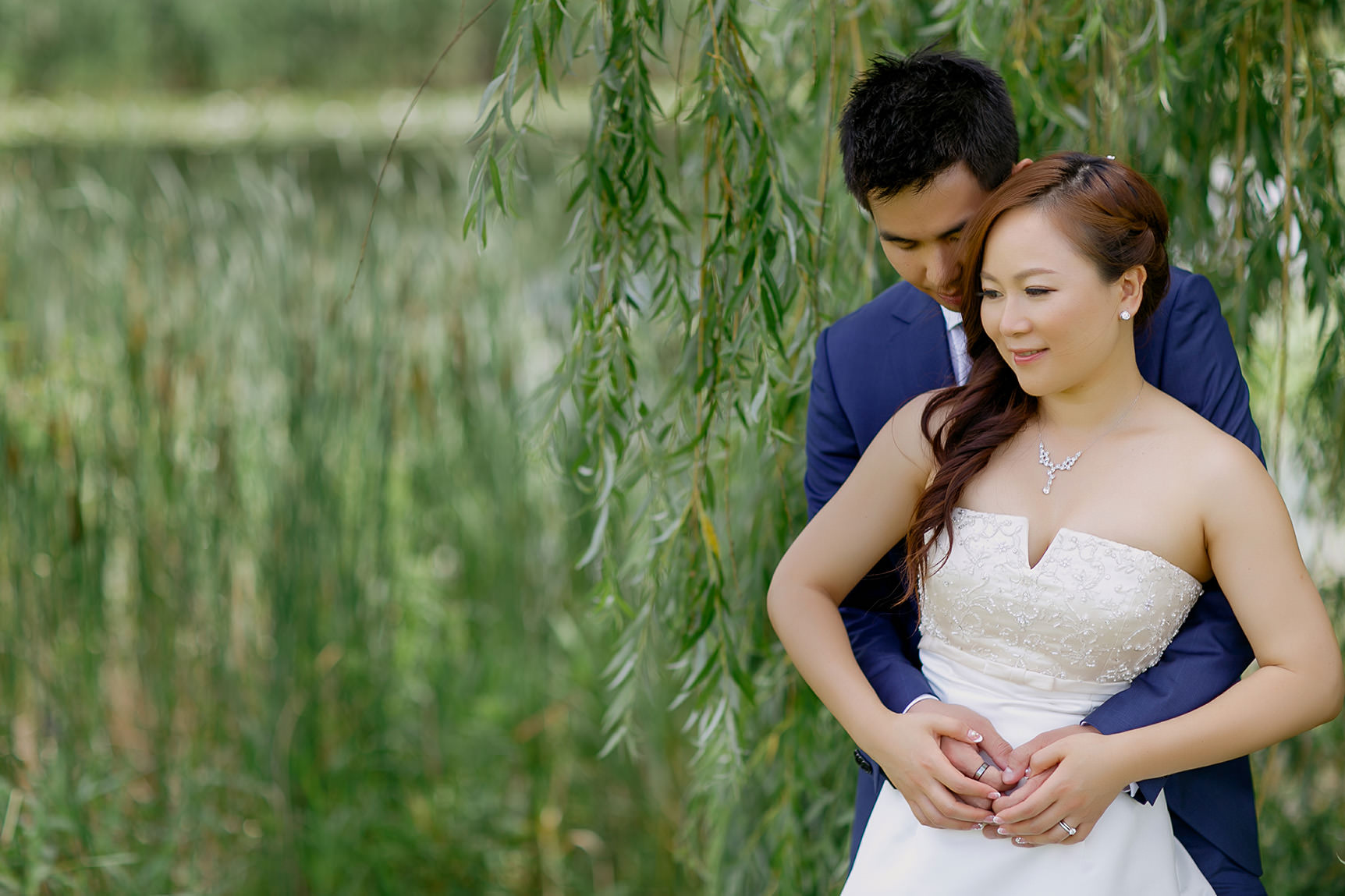 Asian couple wedding portraits