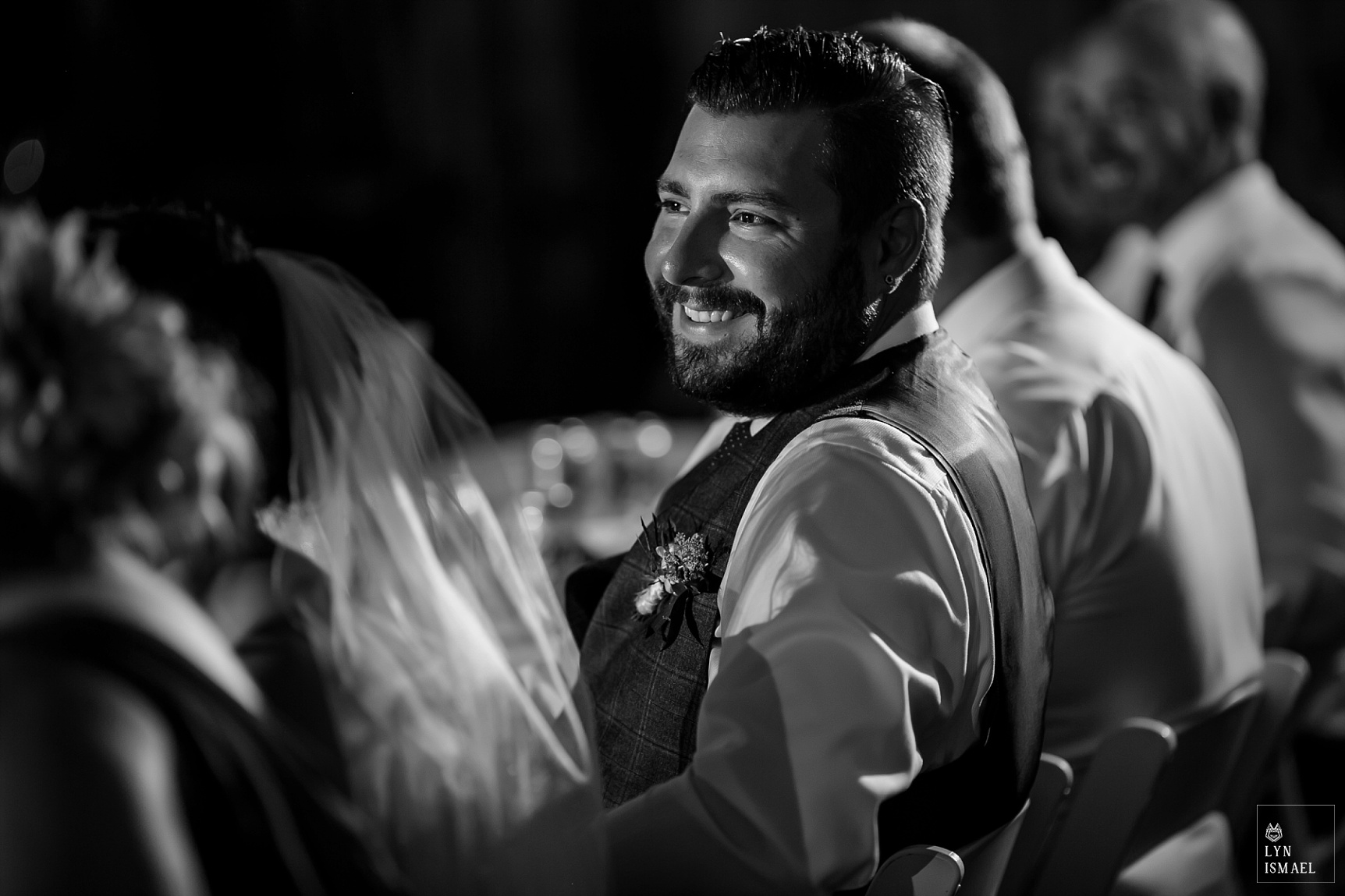 Groom's reaction to the mother of the groom's speech