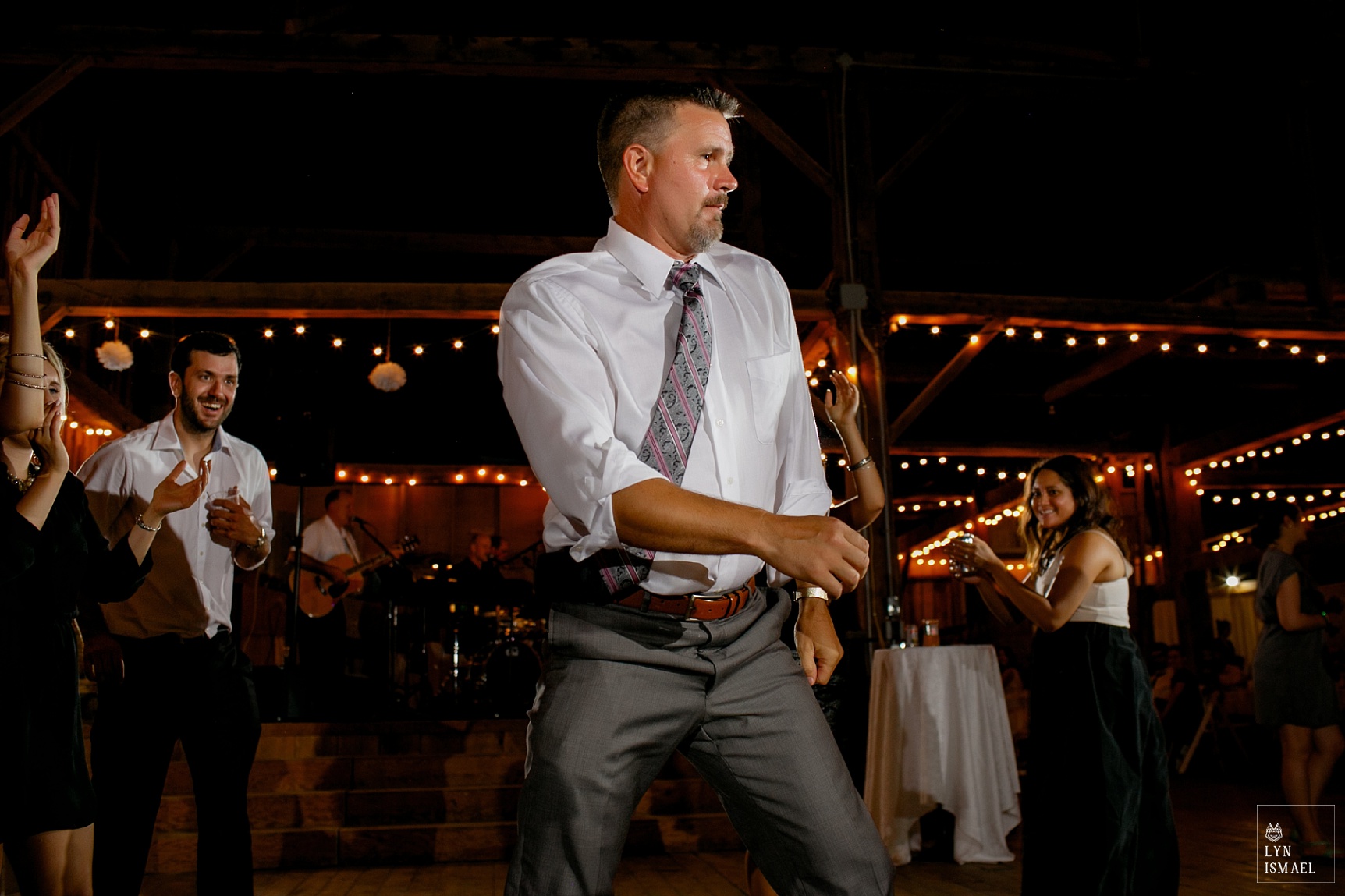 Bride's stepfather dances