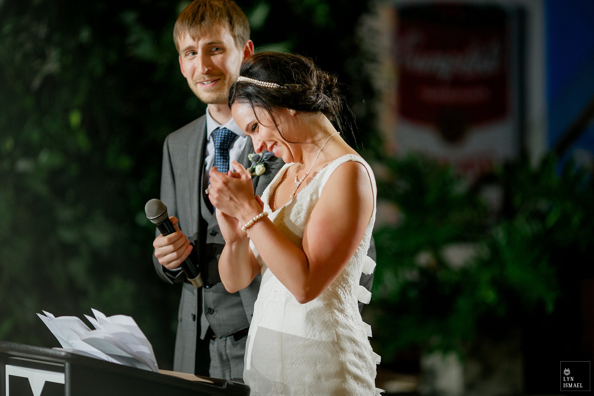 Bride and groom's speech at THEMUSEUM in Kitchener.