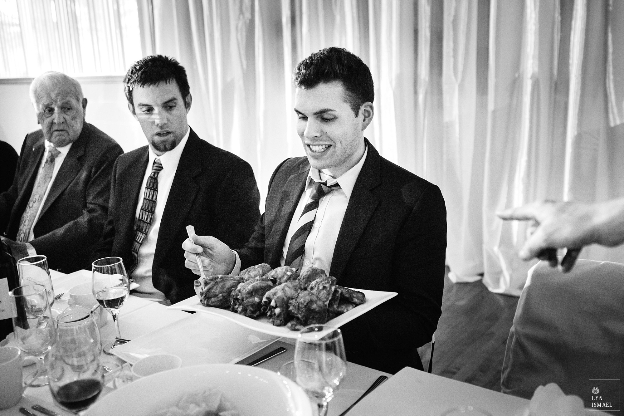 Guests get fed huge portions at a wedding in Wellesley, Ontario.