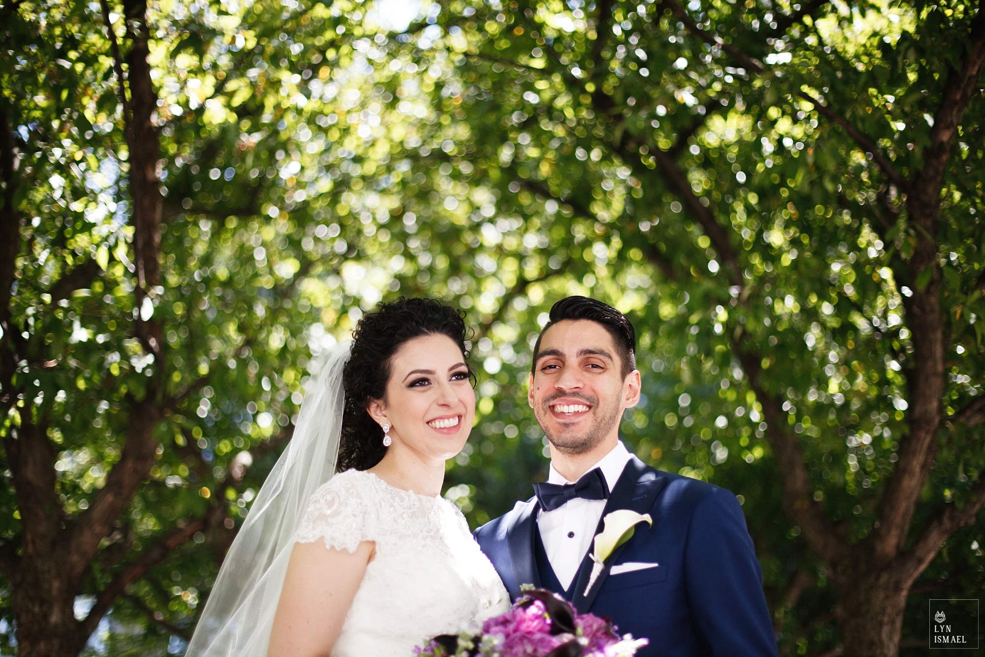 Bride and groom's portrait in Yorkville