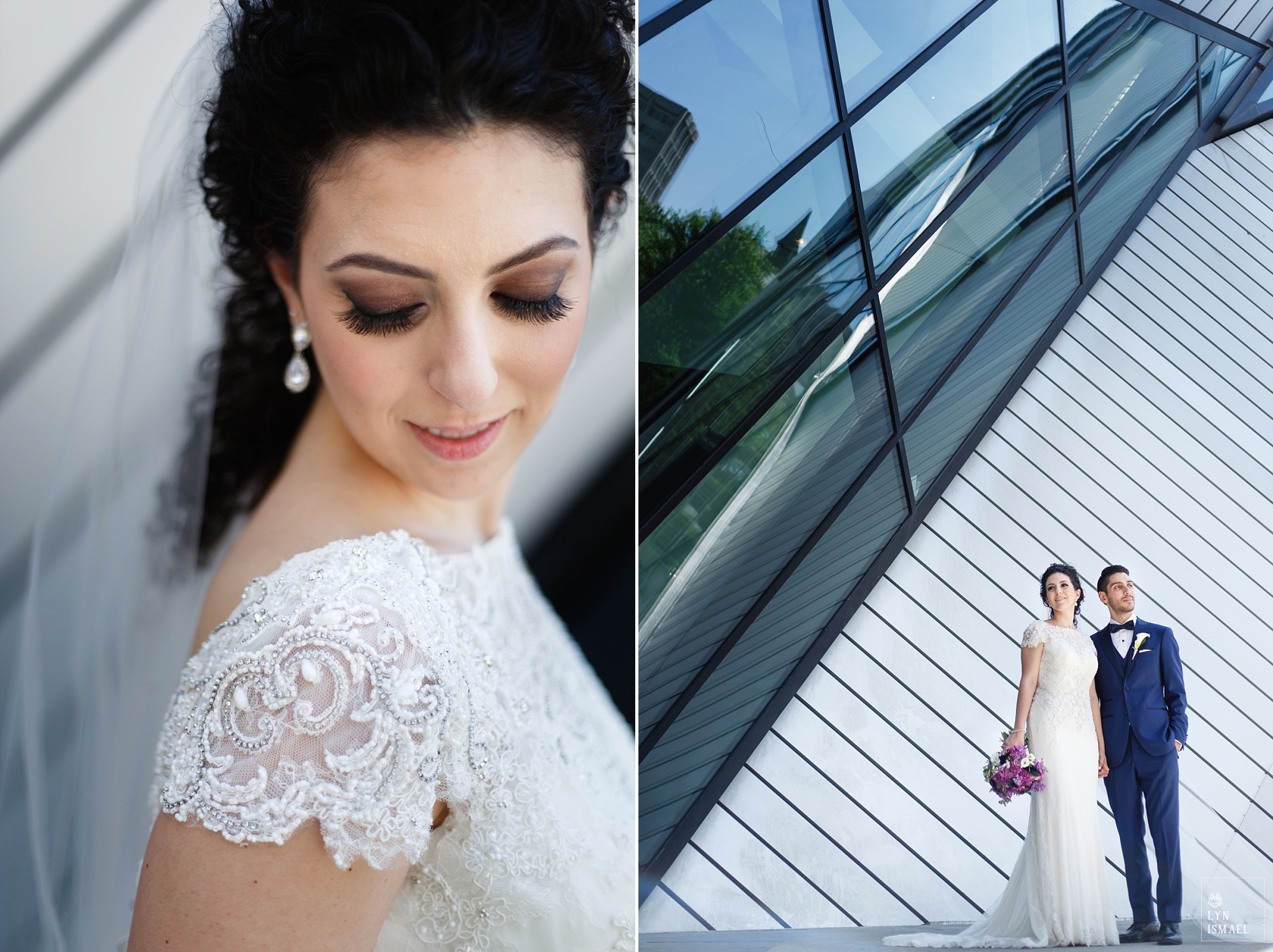 downtown Toronto portraits of the bride and groom