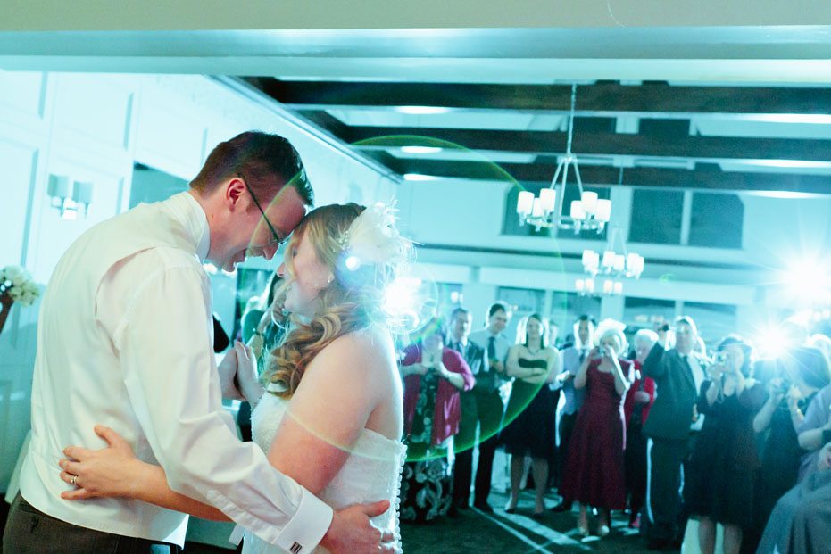 the first dance by the newlyweds married at Elm Hurst Inn in Ingersoll, Ontario