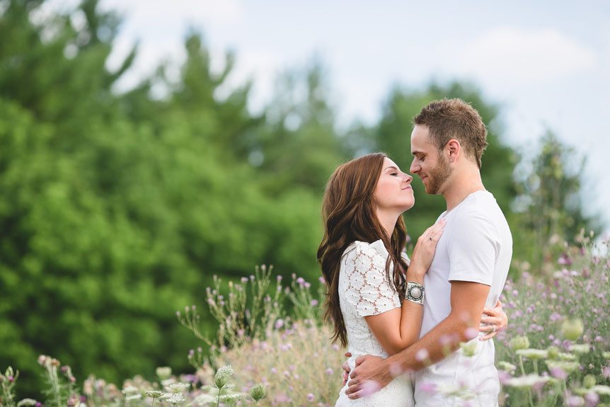 beautiful image of an engagement portrait in Kitchener, Ontario