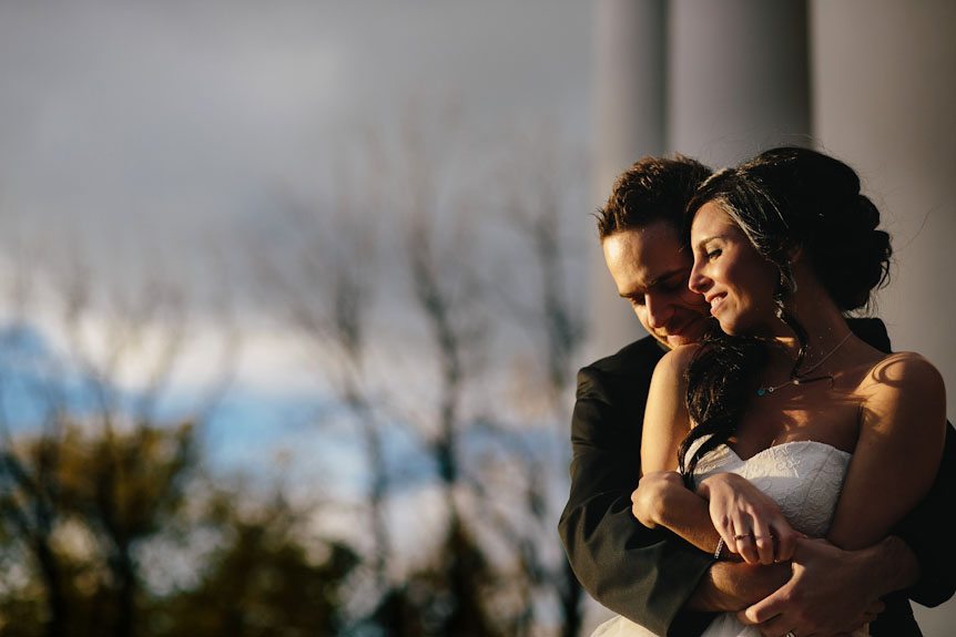 A beautiful portrait of the bride and groom photographed by the best Toronto wedding photographer.