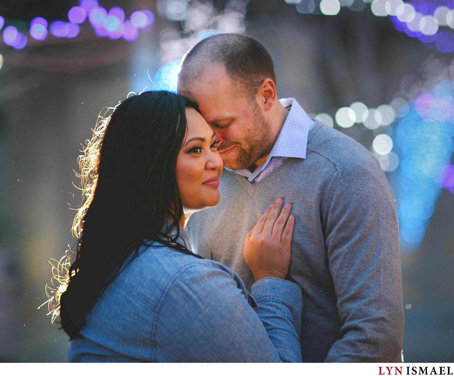 A late fall engagement session at Mississauga Civic Centre